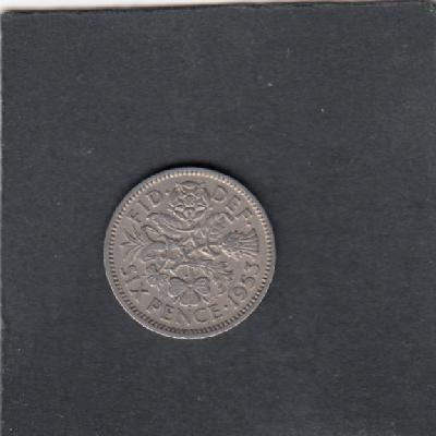 Beschrijving: 6 Pence ELIZABETH II